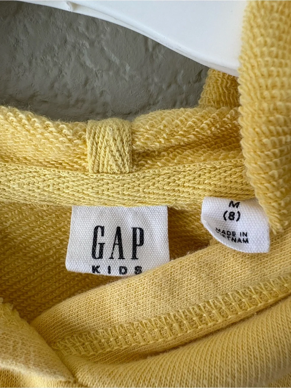 GAP Yellow Crewneck Hoodie Sweatshirt with White Logo